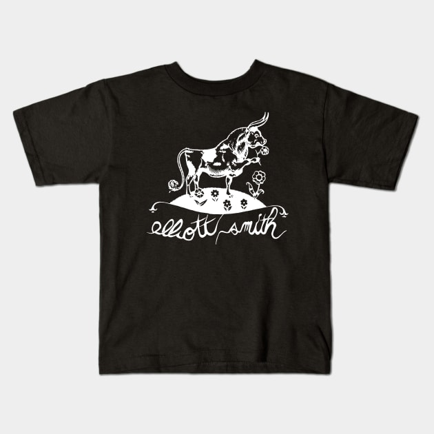 Elliott Smith x Ferdinand the Bull (White Ink) Kids T-Shirt by Scum & Villainy